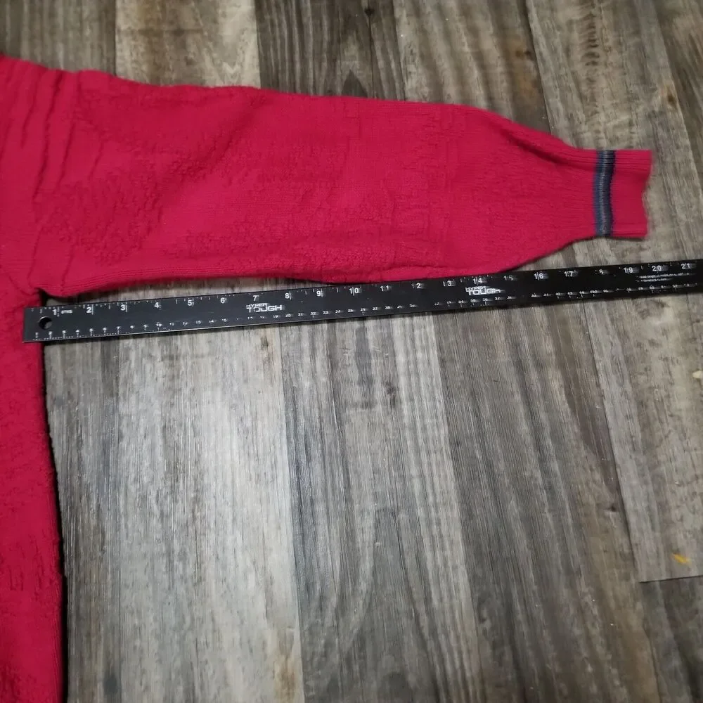 Vintage Heavyweight Resilio Sport Sweater Mens Large Red‎ Golf Golfing